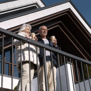 Modern senior residence with Mediterranean gardens and leisure area in Portugal