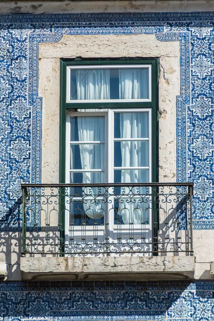 Balcony with Blue Tiles, Chiado District, Lisbon